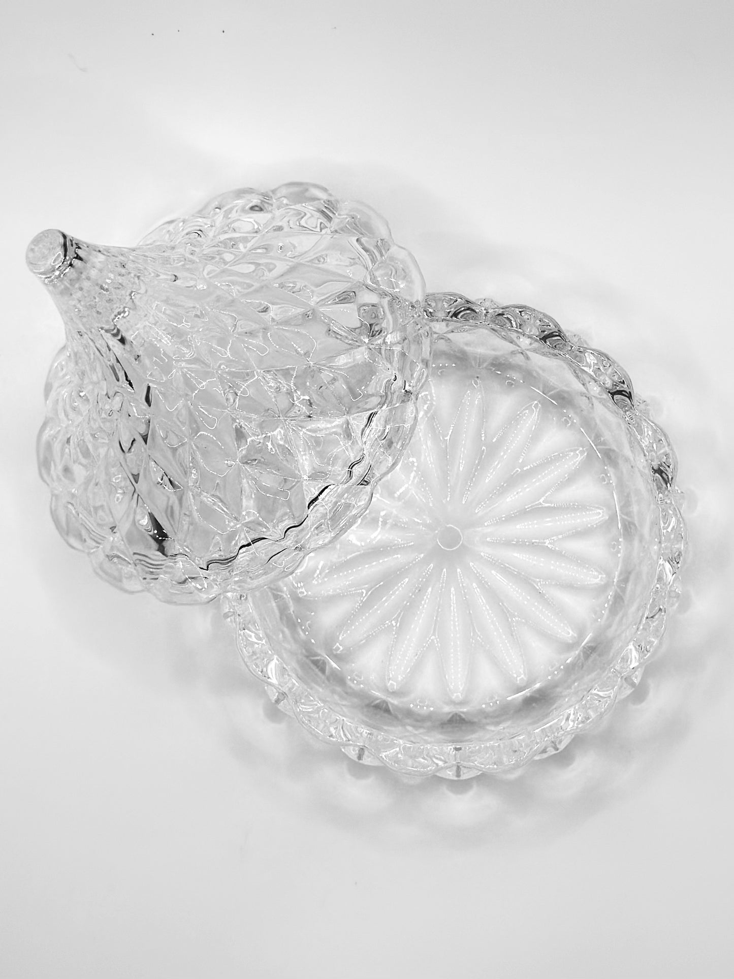 GLASS VINTAGE SUGAR JAR